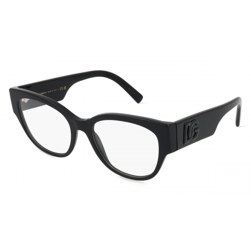 Dolce&Gabbana 0DG3377 Damen-Brille inkl. Gläser Vollrand Butterfly Acetat-Gestell 53mm/18mm/145mm, schwarz