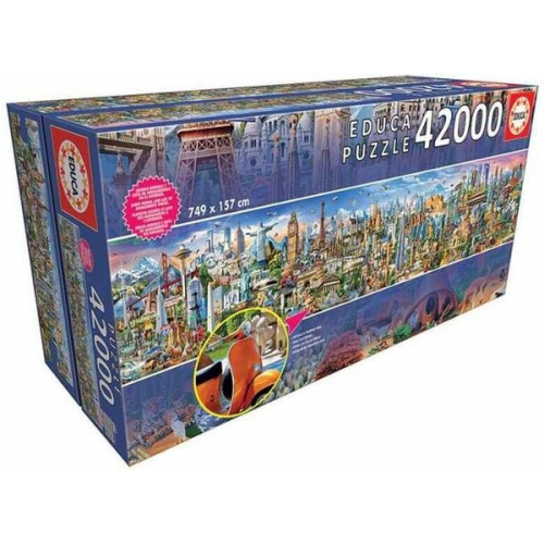 Puzzle Educa Einmal um die Welt 42000 Teile