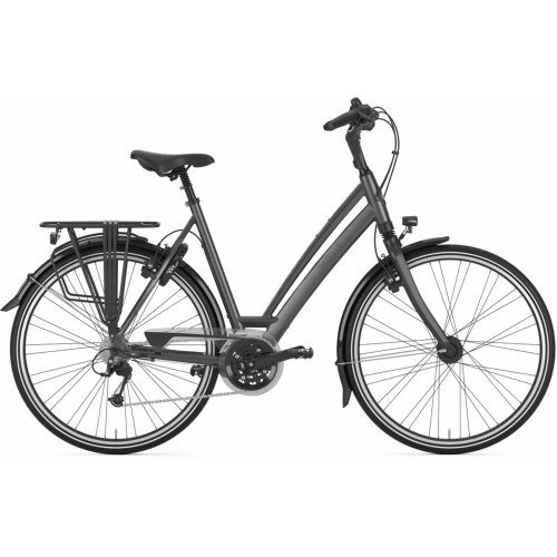 Gazelle CHAMONIX T30, 30 Gang Kettenschaltung, Damenfahrrad, Wave, Modell 2023, 28 Zoll 49 cm desert titanium grey