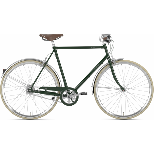 Gazelle VAN STAEL V7, 7 Gang Nabenschaltung mit Freilauf, Herrenfahrrad, Diamant, Modell 2024, 28 Zoll 54 cm huntergreen