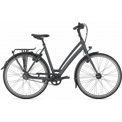 Gazelle CHAMONIX S8 URBAN, 8 Gang Nabenschaltung, Damenfahrrad, Tiefeinsteiger, Modell 2023, 28 Zoll 49 cm meteor grey