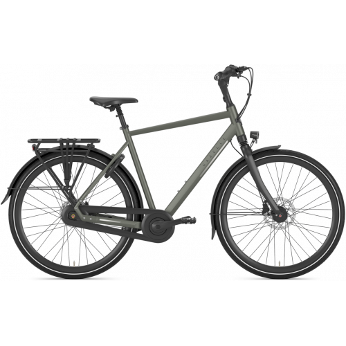 Gazelle Chamonix C8, 8 Gang Nabenschaltung, Herrenfahrrad, Diamant, Modell 2024, 28 Zoll 61 cm clay greenmatte