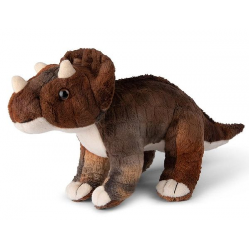 WWF Plüsch 01183 - Triceratops, stehend, Dinosaurier-Kollektion, Plüschtier, 15 cm