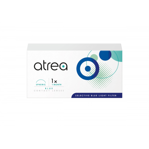 atrea blue 1 month (1er Packung) Monatslinsen (-0.75 dpt & BC 8.6) mit UV-Schutz