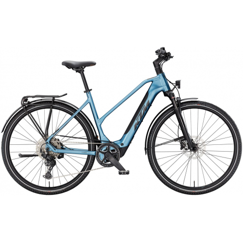 KTM MACINA SPORT SX 20, 10 Gang Kettenschaltung, Damenfahrrad, Trapez, Modell 2025, 28 Zoll 46 cm steel blue matt (black)