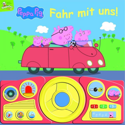 Oliver Bieber - Peppa Pig - Fahr mit uns! - Pappbilderbuch mit beweglichem Lenkrad und 13 spannenden Geräuschen für Kinder ab 3 Jahren