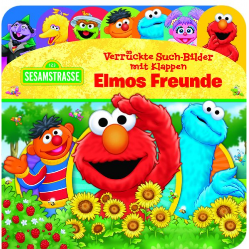 Phoenix International Publications Germany GmbH - Sesamstraße - Verrückte Such-Bilder mit Klappen - Elmos Freunde - Pappbilderbuch mit 20 Klappen - Wimmelbuch für Kinder ab 18 Monaten