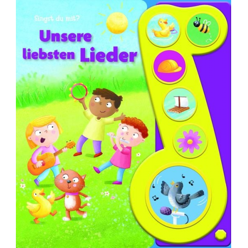 Unsere liebsten Lieder - Liederbuch mit Sound - Pappbilderbuch mit 6 Melodien