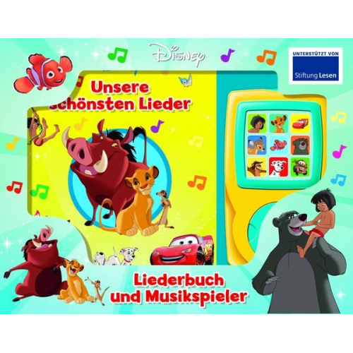 25294 - Disney - Unsere schönsten Lieder - Liederbuch und Musikspieler mit 16 beliebten Kinderliedern