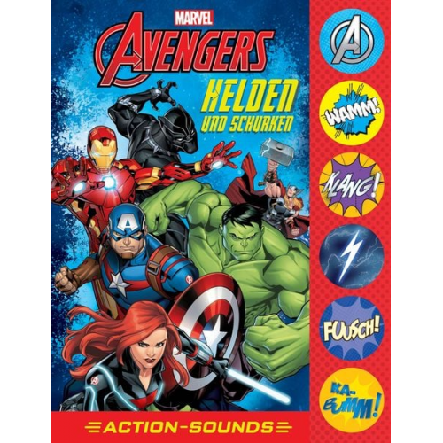 Marvel Avengers - Helden und Schurken - Action-Soundbuch mit 6 Geräuschen und 4 Comicgeschichten für Kinder ab 6 Jahren