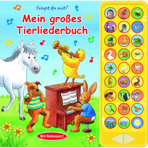 27-Button-Soundbuch - Mein großes Tierliederbuch - 27 bekannte Kinderlieder zum Mitsingen