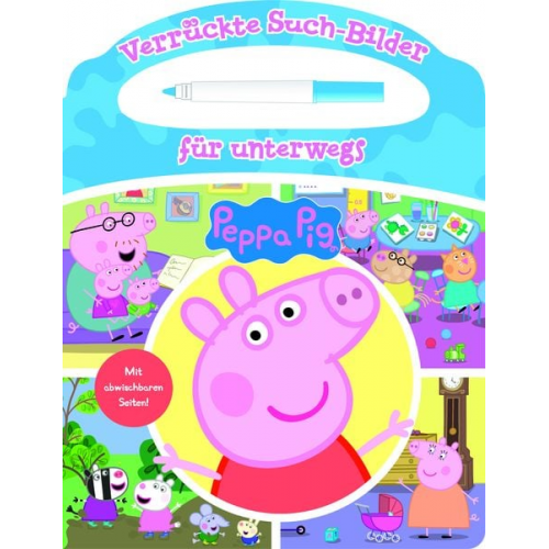 Peppa Pig - Verrückte Such-Bilder für unterwegs - Wimmelbuch - Pappbilderbuch mit Stift und abwischbaren Seiten ab 3 Jahren - Peppa Wutz