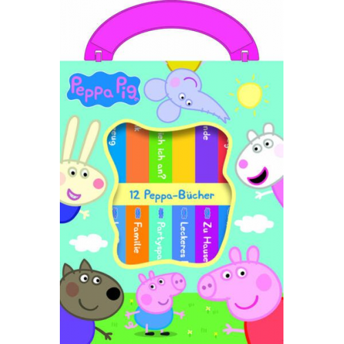 46530 - Peppa Pig - Meine erste Bibliothek - Bücherbox mit 12 Pappbilderbüchern - Peppa Wutz