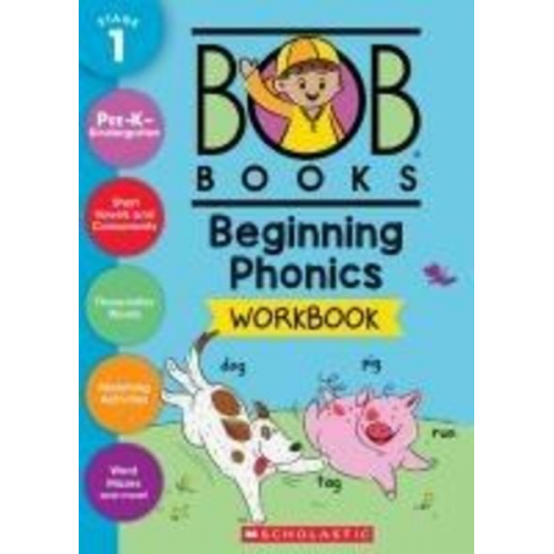 Scholastic (COR) - Bob Books - Beginning Phonics Workbook Phonics, Writing Practice, Ages 4 and Up, Kindergarten, First Grade (Stage 1: Starting to Read)