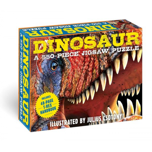 Dinosaurs: 550-Piece Jigsaw Puzzle and Book