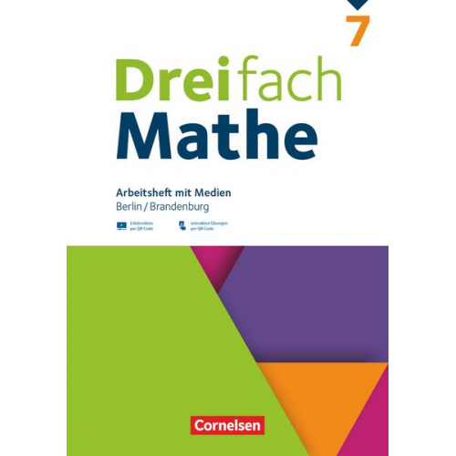 Dreifach Mathe 7. Schuljahr - Berlin und Brandenburg - Arbeitsheft mit Medien und Lösungen