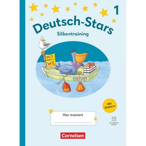 Deutsch-Stars 1. Schuljahr - Lesetraining Ausgabe 2025 - Silbentraining - Übungsheft