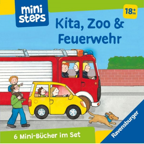 Ina Milk - Ministeps Mein erster Bücher-Würfel: Kita, Zoo und Feuerwehr (Bücher-Set) - ab 18 Monate