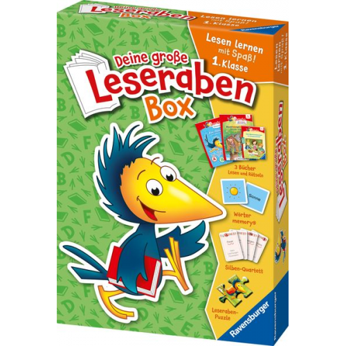 Deine große Leseraben-Box - lesen lernen mit Spaß 1. Klasse - Erstlesebücher, Spiele, Sticker und vieles mehr