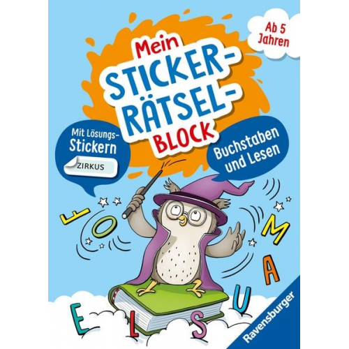 Kirstin Jebautzke - Mein Stickerrätselblock: Buchstaben und Lesen