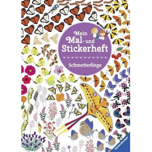 André Guénolée - Mein Mal- und Stickerheft: Schmetterlinge