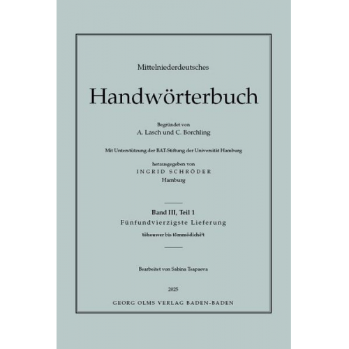 Mittelniederdeutsches Handwörterbuch