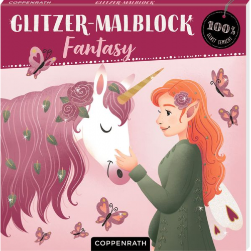 Glitzer-Malblock: Fantasy (100% selbst gemacht)