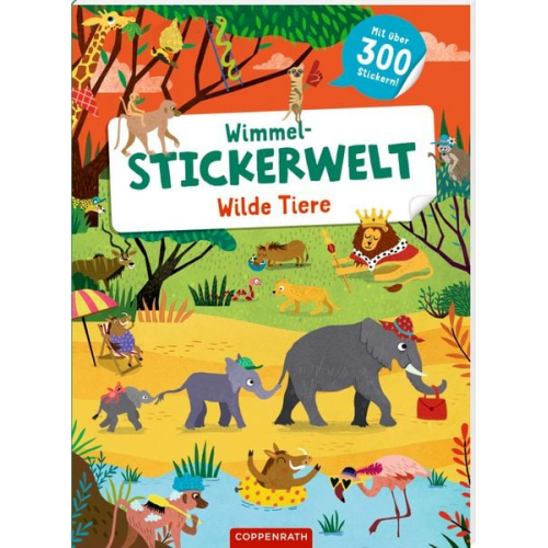 Wimmel-Stickerwelt: Wilde Tiere