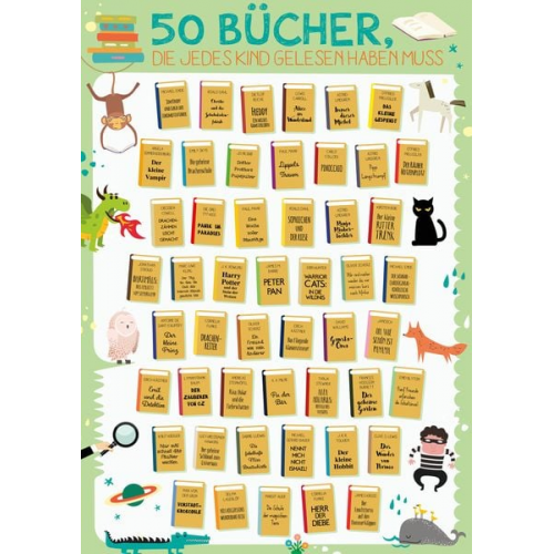 50 Bücher, die jedes Kind gelesen haben muss
