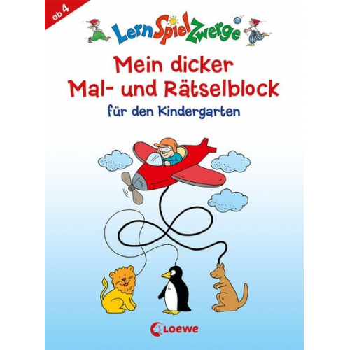 LernSpielZwerge - Mein dicker Mal- und Rätselblock für den Kindergarten