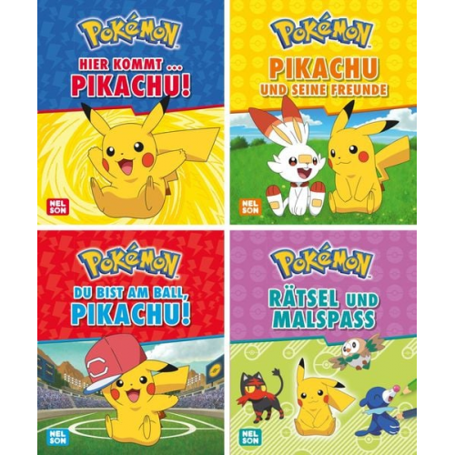 38318 - Nelson Mini-Bücher: Pokémon: 4er Pikachu 1-4