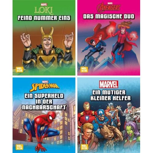 Nelson Mini-Bücher: 4er Marvel 1-4