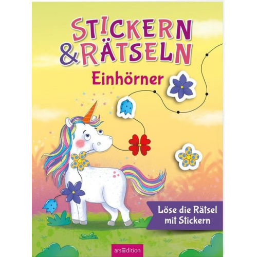 Stickern & Rätseln ab 3: Stickern & Rätseln – Einhörner