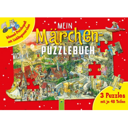 32916 - Mein Märchen-Puzzlebuch mit 3 Puzzles mit je 48 Teilen