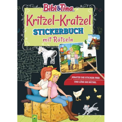 Schwager & Steinlein Verlag - Bibi & Tina: Kritzel-Kratzel Stickerbuch mit Rätseln