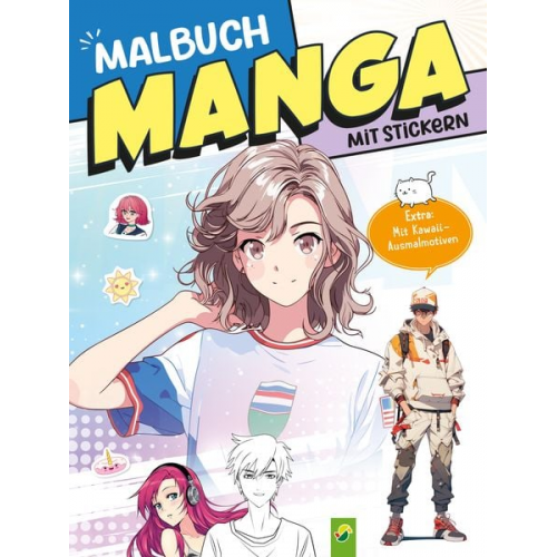 Schwager & Steinlein Verlag - Extra dickes Manga-Malbuch mit Stickern zum Kreativsein und Entspannen für alle Manga-Fans!