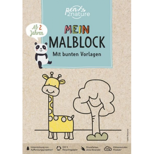 Pen2nature - Mein Malblock. Mit bunten Vorlagen. Für Kinder ab 2 Jahren