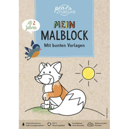 Pen2nature - Mein Malblock. Mit bunten Vorlagen. Für Kinder ab 2 Jahren