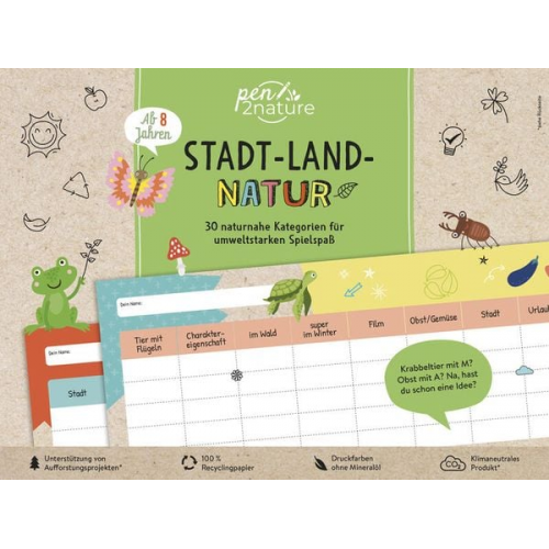 Pen2nature - Stadt-Land-Natur. Bunter Spiele-Block für Kinder ab 8 Jahren und die ganze Familie