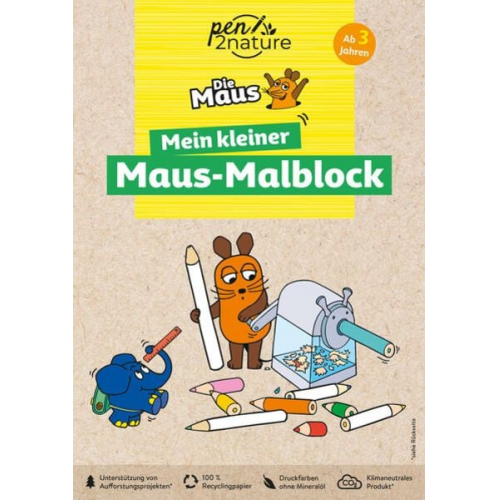 Pen2nature - Mein kleiner Maus-Malblock. Nachhaltiges Malen für Kinder ab 3 Jahren