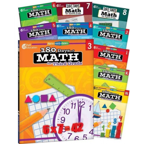 Multiple Authors Darlene Misconish Tyler Jodene Smith Darcy Mellinger - 180 Days(tm) Math Pk-8: 10-Book Set