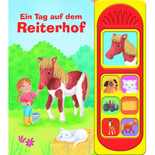 Ein Tag auf dem Reiterhof - Soundbuch - Pappbilderbuch mit 7 Geräuschen