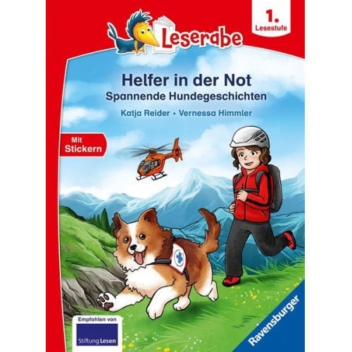 Katja Reider - Helfer in der Not - Spannende Hundegeschichten - lesen lernen mit dem Leseraben