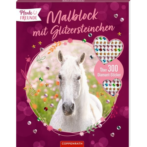 Malblock mit Glitzersteinchen