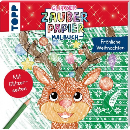 Mimi Hecher - Glitzer Zauberpapier Malbuch Fröhliche Weihnachten