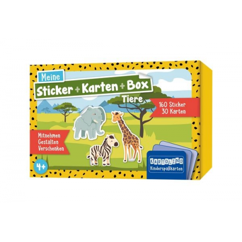 Meine Sticker + Karten + Box - Tiere