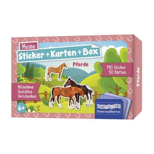 Meine Sticker + Karten + Box - Pferde