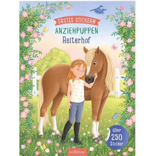 Erstes Stickern Anziehpuppen – Reiterhof