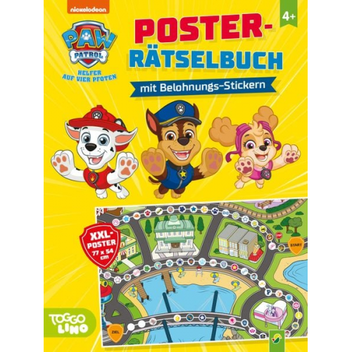 Schwager & Steinlein Verlag - PAW Patrol Poster-Rätselbuch mit Belohnungs-Stickern