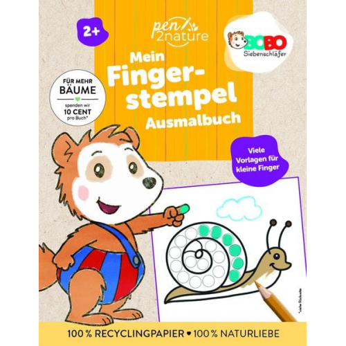 Pen2nature - Bobo Siebenschläfer Mein Fingerstempel-Ausmalbuch